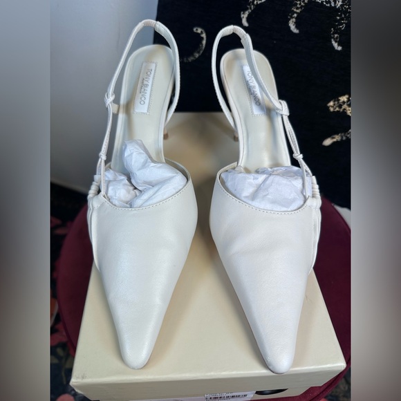 Like new Tony Bianco Sakai Slingback Pump in Dove Nappa leather pointed kitten - Picture 4 of 10